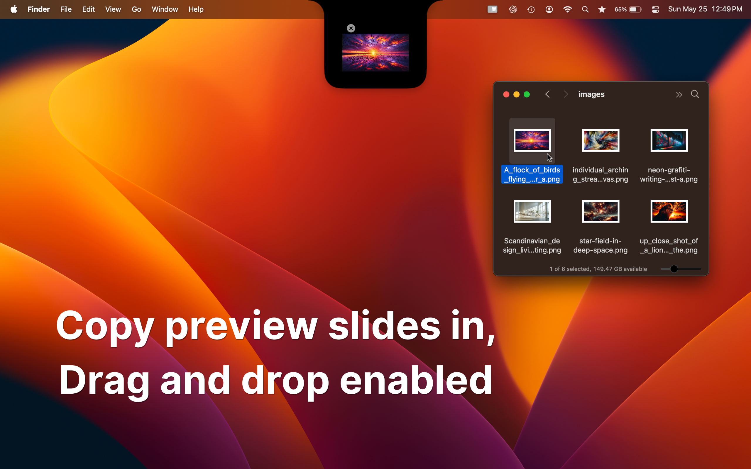 Preview with text - Awesome Copy Screenshot